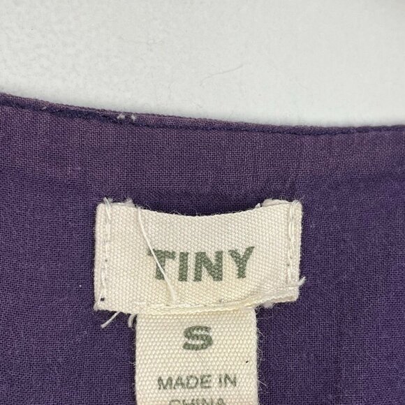 Tiny Women's Size Small Embroidered Split V Neck Sleeveless Top Boho Shirt - Picture 3 of 12